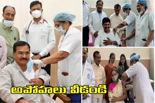 mp santhosh taken covid vaccine, mlc kavitha taken covid vaccine