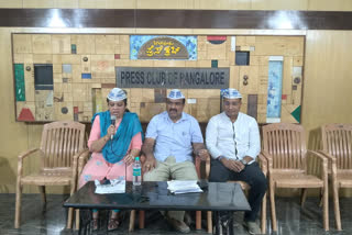 Aam Admi Party leaders press meet at Benglauru