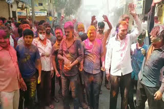 karimnagar holi, holi celebrations 2021