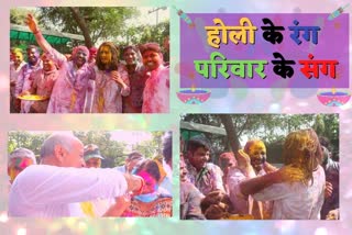 Delhi Deputy CM Manish Sisodia celebrated Holi with family