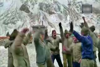 ITBP troops celebrated Holi