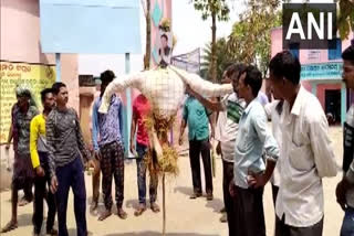 Odisha Minister  People Below Poverty Line burn effigy of Odisha Minister after getting electricity bills of over Rs 12,000  ഉയർന്ന വൈദ്യുത ബിൽ  ഒഡിഷ മന്ത്രിയുടെ കോലം കത്തിച്ചു  ഒഡിഷ ഊർജ മന്ത്രി ദിബ്യ ശങ്കർ മിശ്ര