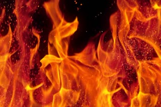 woman set herself on fire