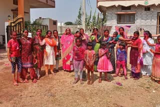 Holi celebration in Muddebihal