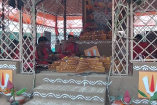 Celebration of 35-day world peace Maha yagya at Chhatarpur temple