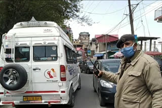 Traffic system changed in theog shimla, ठियोग में बदला ट्रैफिक सिस्टम