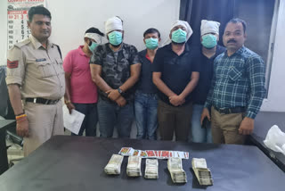 Police arrested 5 gamblers including in Bilaspur