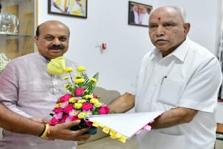 cm yadiyurappa and basavaraj bommaiah meets