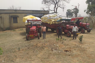 lock hanging at Kakaria paddy purchasing center in ranchi