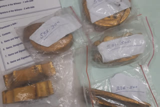 2.5 kgs gold worth RS.1.15crores and 30,000 US dollars seized in Shamshabad Airport