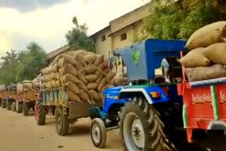 Farmers facing problem due to delay in Millet Purchase
