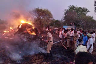 Three fodder heaps destroyed