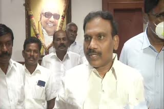 EC reprimands DMK leader A Raja for violation of model code of conduct,