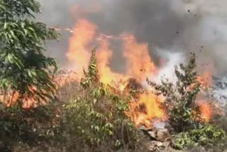 fire on heaps garbage in Durgapur