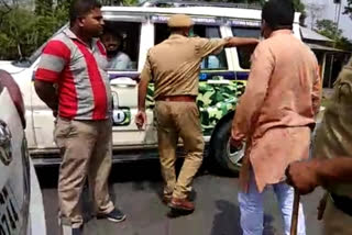 নাকা চেকিংয়ে বিজেপি নেতাকে হেনস্তার অভিযোগ