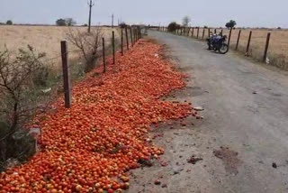 Tomatoes thrown on the streets