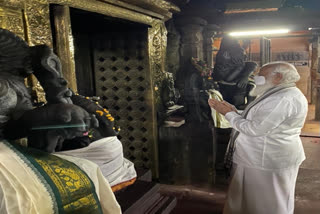 PM modi visits madurai meenakshi amman temple