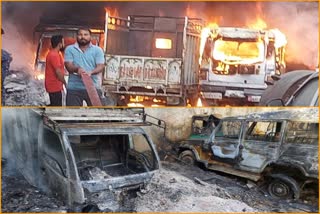 fire in garbage in Kota motor market, कोटा न्यूज