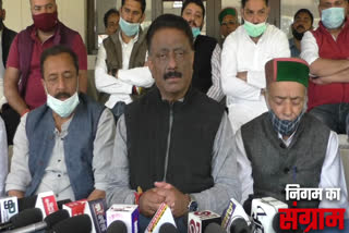 press conference in Palampur