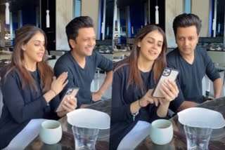 Genelia revisits marriage pics with Riteish, don't miss his hilarious expressions in video