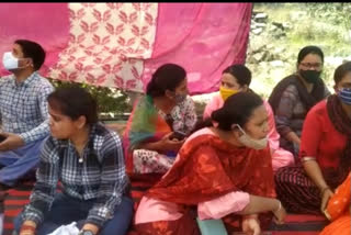 parents protest against springfield School regarding annual fees in yamunanagar