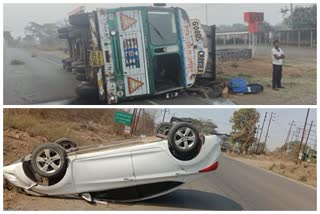 Khalapur highway vehicles overturned