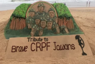 Sudarshan Pattnaik's sand art tribute to martyred jawans