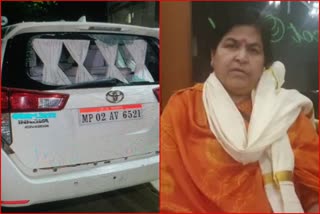 road accident of Minister Usha Thakur car