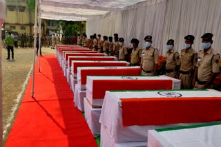Emotional pictures of martyr soldiers tribute in jagdalpur