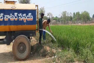 water to crop with tankerm medak district news