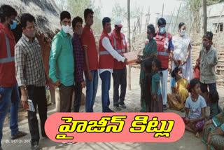 red cross society, hygiene kits, chenchu people in nagar kurnool