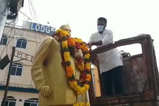 Tributes to Babu Jagjivan Ram statue in Nandyal kurnool district