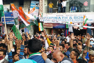 election rally of Congress in solan, सोलन में कांग्रेस की चुनावी रैली