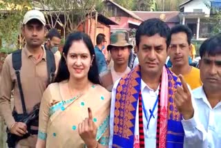 ajp candidate sikhar sarma cast his vote at nalbari