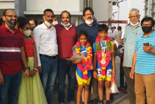 hyderabad boy won a gold medal in rolling skating