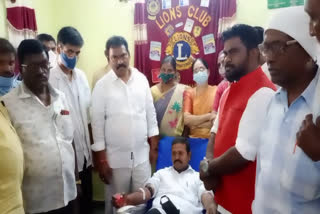 blood camp at choppadandi, mla sunke ravishankar