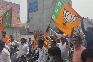 bike rally organized on the occasion of BJPs 41st foundation day
