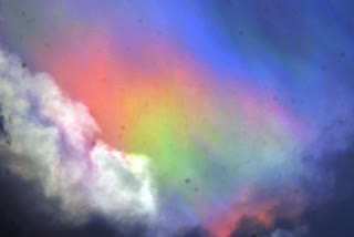 clouds turned into rainbow colors