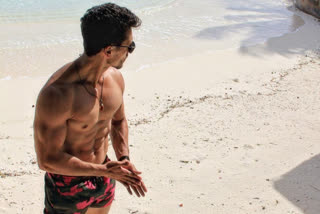 Tiger Shroff goes shirtless on the beach