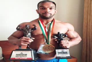 Rashmi Ranjan Sahoo won gold medal in the 80kg category of the 10th Federation Cup Senior Men's Bodybuilding Championship