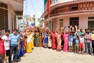 Protest in dausa,  Water problem in dausa