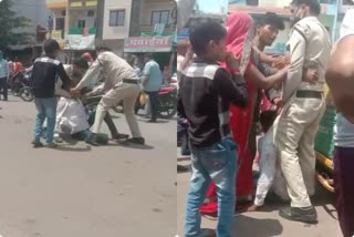 Auto driver beating police