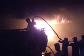 ratangarh churu fire in shops, fire in shops in churu