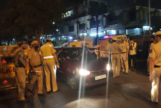 Police checking vehicles