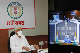 health-minister-ts-singhdeo-at-a-virtual-meeting-of-union-health-minister-harsh-vardhan-regarding-corona