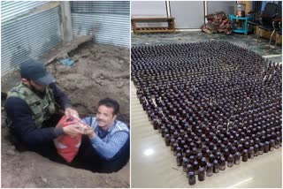 J-K Police apprehends two  recovers huge consignment of codeine bottles  recovers huge consignment of codeine bottles in jammu kashmir  കോഡെയ്‌ൻ മരുന്ന് കുപ്പികൾ കണ്ടെടുത്തു