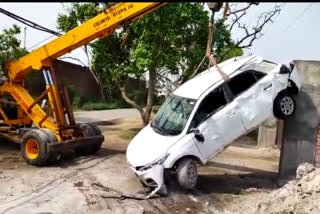 yamunanagar car driver crushed two laborers, यमुनानगर कार ड्राइवर कुचला दो मजदूर