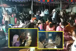 Examination of ballot papers in the cell phone lights