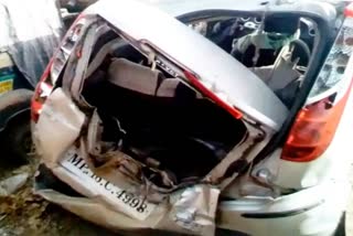 car overturned in Jaipur, जयपुर न्यूज