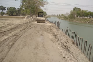 chharki dam repairing work in progress in gopalganj